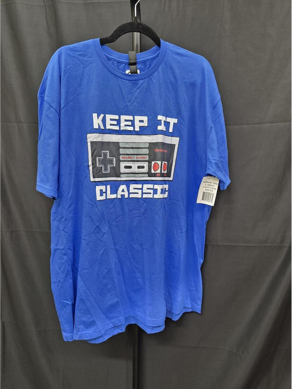 NINTENDO KEEP IT CLASSIC GRAPHIC T‑SHIRT BLUE SIZE 2XL